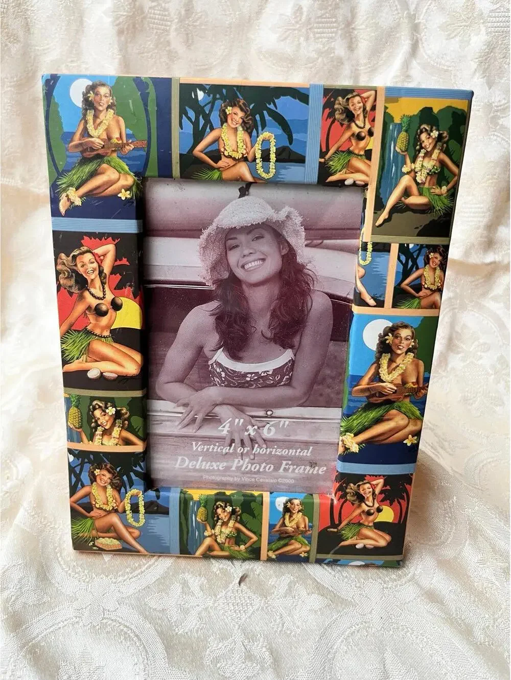 NEW Hawaii 4x6” Island Treasures Deluxe Photo Picture Frame HULA GIRL POSTERS